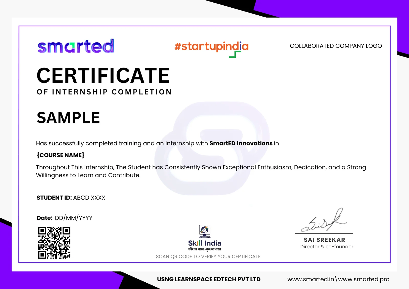 Internship Certificate